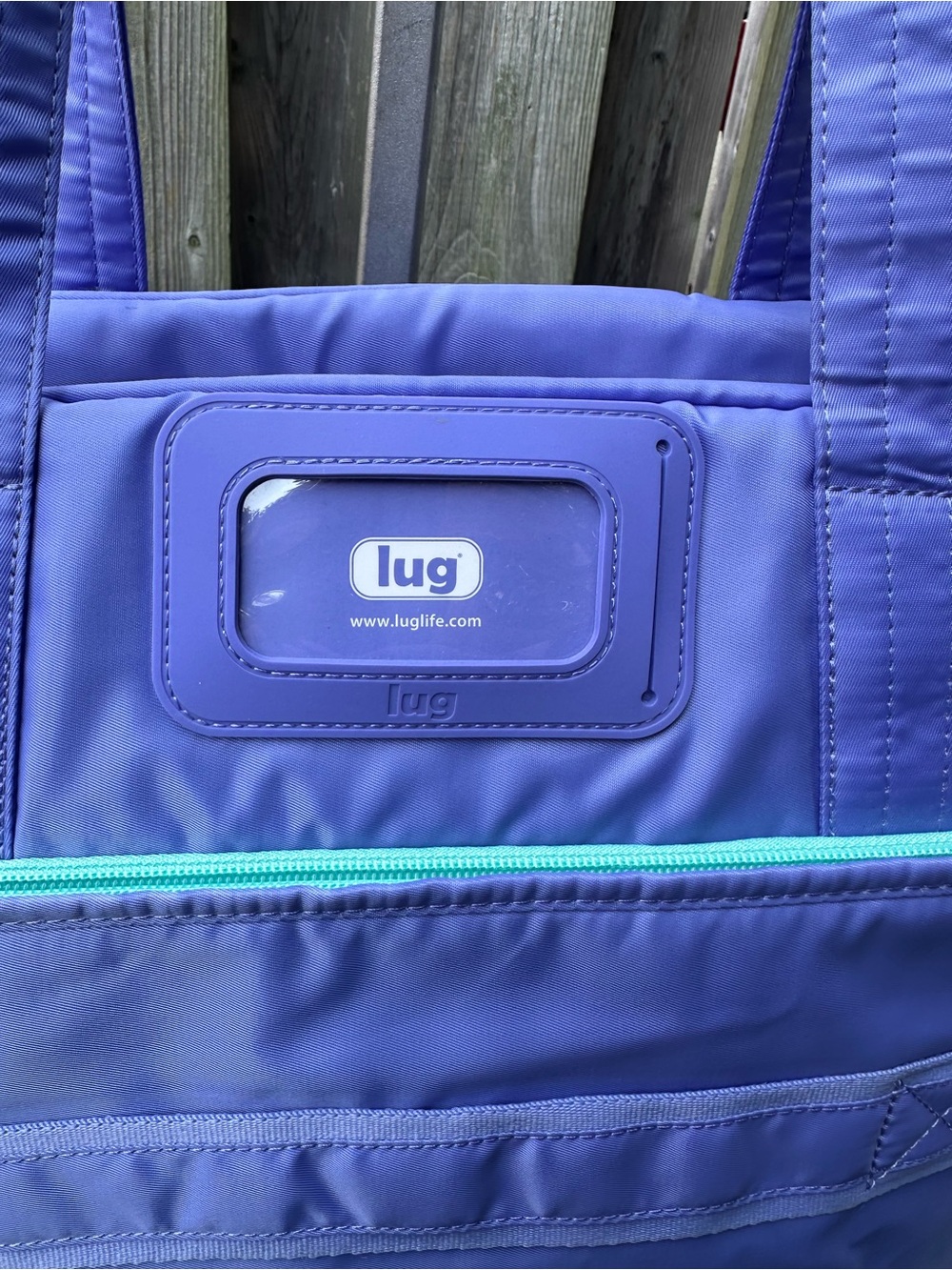 Lug Puddle Jumper Quilted Travel Tote Overnight Gym Bag Periwinkle Blue - Picture 15 of 17